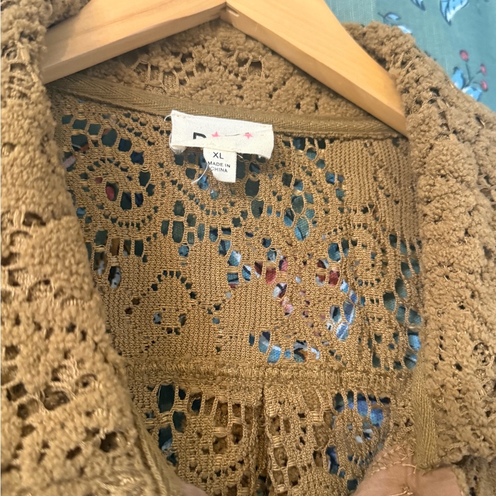 Women's Brown Lace Jacket - Picture 3 of 5